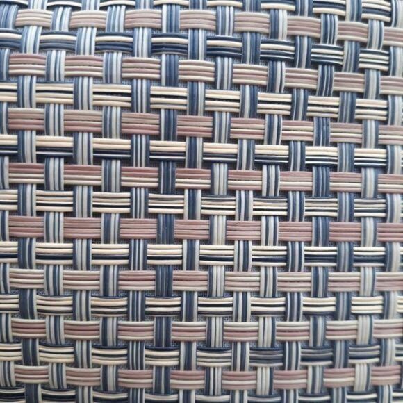 Handmade Oriental Basket Weave Bucket Bag Beaded Fringe Faux Wood Handles - Picture 7 of 8